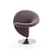 Manhattan Comfort Curl Swivel Accent Chair in Grey and Polished Chrome, PK2 2-AC040-GY - alternate 4